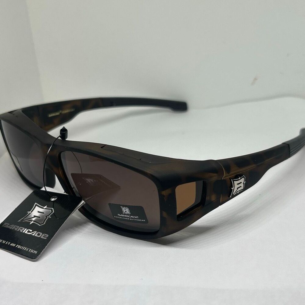 Barricade Tortoise Fit Over Glasses Polarized Matte Sunglasses – New